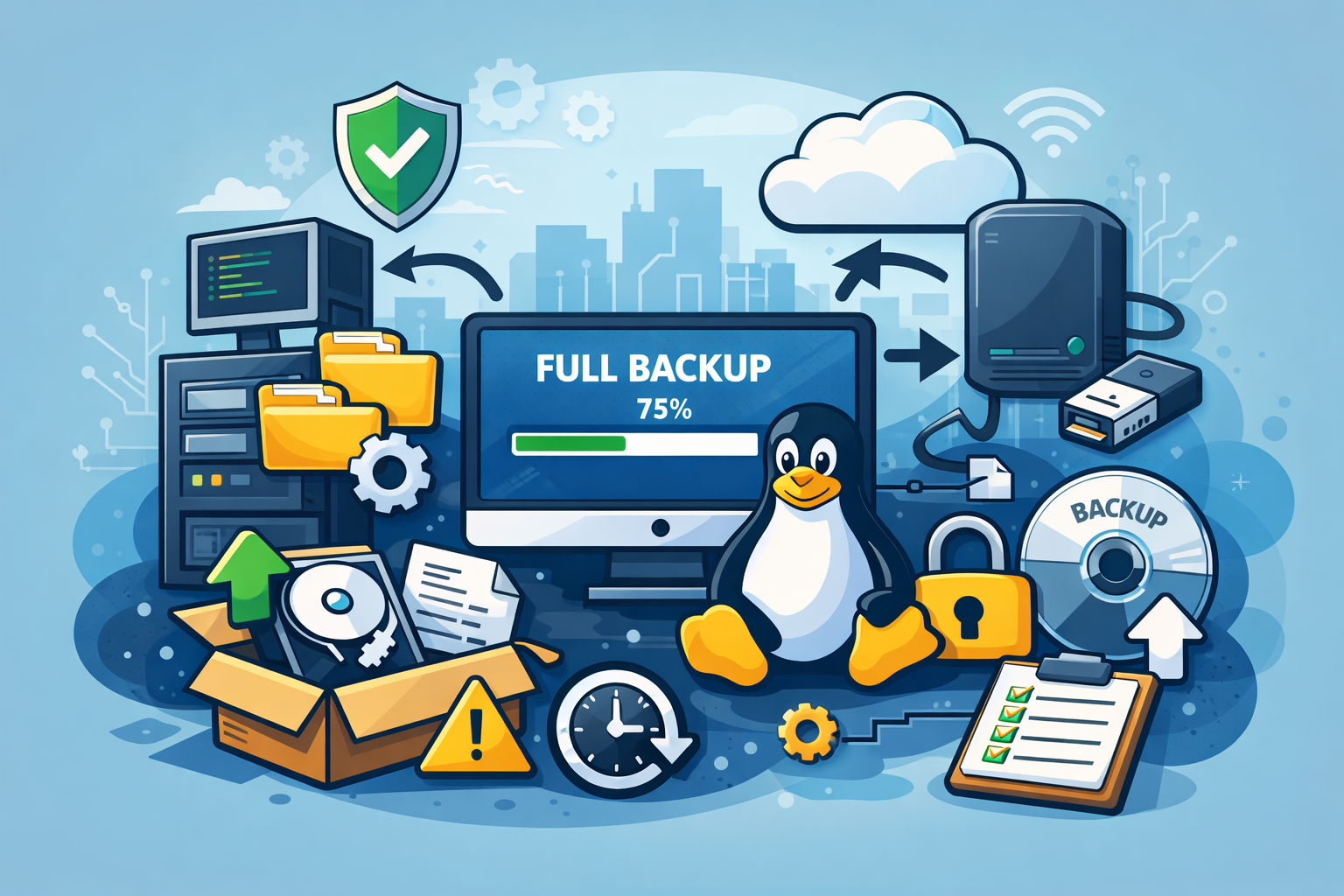 Cara Membuat Backup Sistem Penuh di Debian 12 Bookworm - Blog — Sentralhost